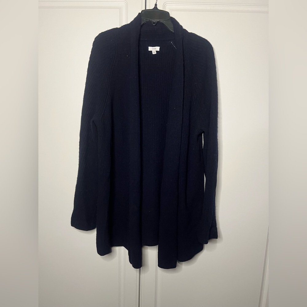 Vince Wool Cashmere Open Front Long Cardigan
